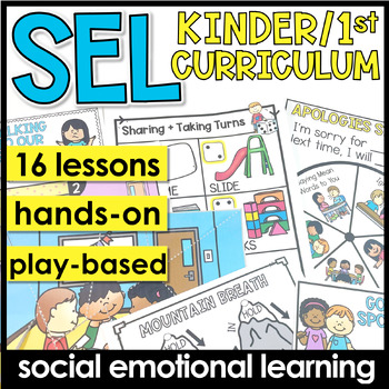 Preview of Social Emotional Learning Activities (SEL Lessons) for Kindergarten & 1st Grade
