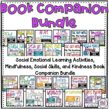 Preview of Social Emotional Learning, Mindfulness, and Kindness Book Companion Bundle