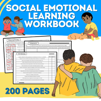 Preview of Social Emotional Learning Packet Morning Meeting Life Skills No-prep Worksheets