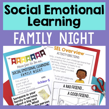Preview of Social Emotional Learning Parent & Family Night: Stations, Presentation & More