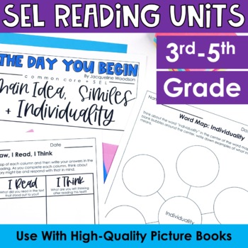 Preview of Social Emotional Learning Picture Book Reading Units for 3rd-5th Grade