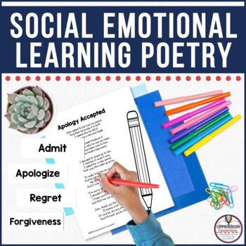 Preview of Social Emotional Learning Poetry, Character Education Poetry, SEL, Set 4