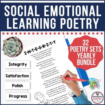 Preview of Social Emotional Learning Poetry Character Education SEL Poetry