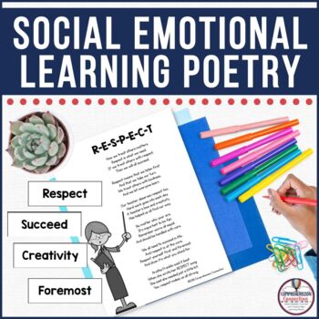 Preview of Social Emotional Learning Poetry, Community and Character Building Lessons Set 1