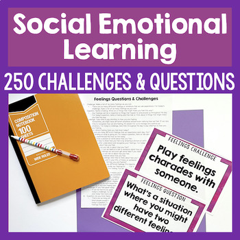 Preview of Social Emotional Learning Prompts For Morning Meetings, Announcements & Journals