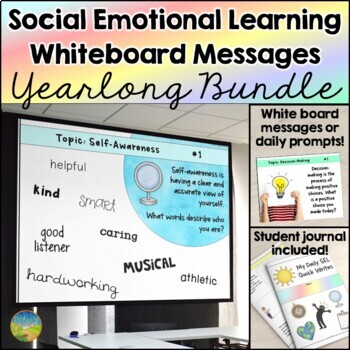 Preview of Social Emotional Learning Whiteboard Messages & Question of the Day