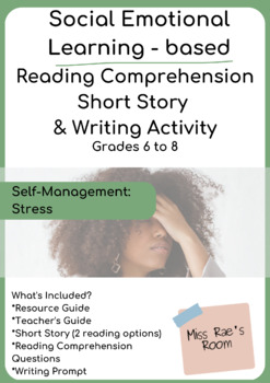 Preview of Social Emotional Learning Reading Comprehension & Writing Activity - Stress