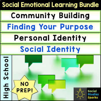 Preview of Social Emotional Learning - SEL High School Lessons: No Prep Slides, Activities
