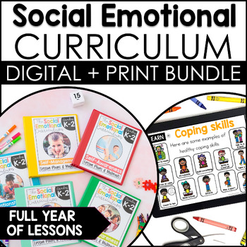 Preview of Social Emotional Learning Curriculum K-2 Activities FULL YEAR + DIGITAL VERSION