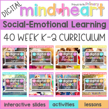 Preview of Digital Social Emotional Learning Activities SEL Curriculum K-2 Morning Meeting