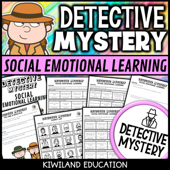 Preview of Social Emotional Learning SEL Detective Mystery with Back To School Fun