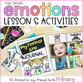 Social Emotional Learning SEL - K-2 Emotions Lesson and Ac