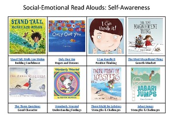 Preview of Social-Emotional Learning (SEL) Read Aloud List: Self-Awareness