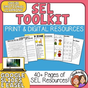 Preview of Social Emotional Learning (SEL) Toolkit - Printables for SEL Teaching - No-Prep!