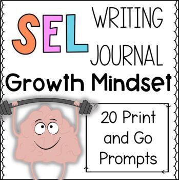 Preview of Social Emotional Learning (SEL) Writing Journal, Growth Mindset