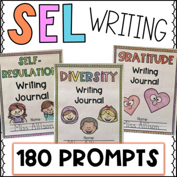 Preview of Social Emotional Learning (SEL) Writing Journals | SEL Writing Prompts