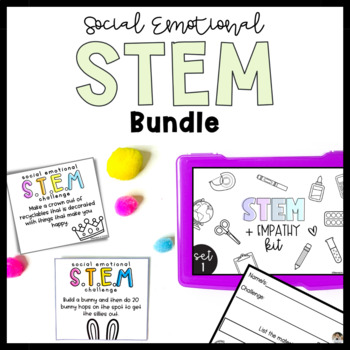 Preview of Social Emotional Learning STEM Activities for Back to School STEM Challenge Bins