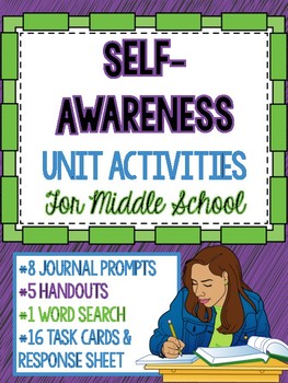 Preview of Social Emotional Learning - Self-Awareness Unit Activities for Middle School
