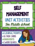 Social Emotional Learning - Self Management Unit Activitie