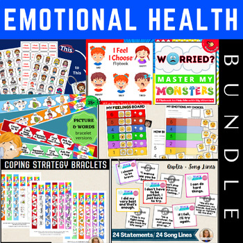 Preview of Social Emotional Learning Self Regulation Coping Mindfulness with SONGS Bundle