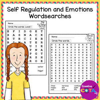 Preview of Occupational Therapy Social Emotional Learning Self Regulation Word Searches