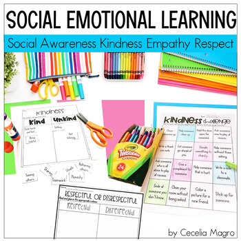 Preview of Social Emotional Learning  Social Awareness Kindness Respect Empathy