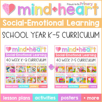 Preview of Social Emotional Learning Worksheets & Social Skills Activities Curriculum K-5