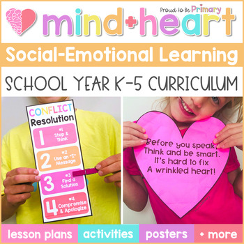 Preview of Social Emotional Learning, Social Skills, Character Education SEL Curriculum K-5