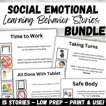 Preview of Social Emotional Learning Stories Bundle