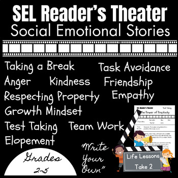 Preview of Social Emotional Learning Stories Reader's Theater Scripts Bundle 70 SEL Stories