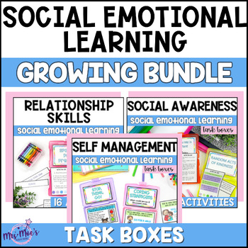 Preview of Social Emotional Learning Task Box- *Growing Bundle*