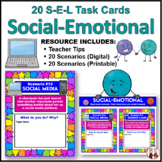 Social Emotional Learning Task Cards Activity