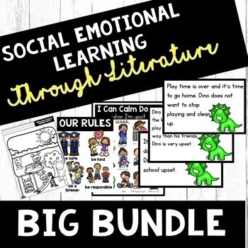 Preview of Social Emotional Learning Through Literature - GROWING BUNDLE - Character Ed