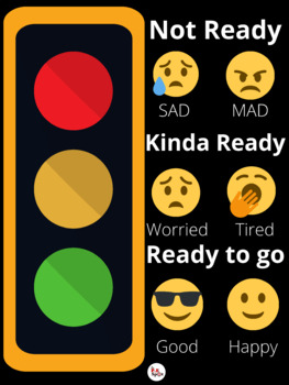 Preview of Social Emotional Learning- Traffic Light Emoji Poster