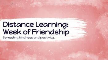 Preview of Social Emotional Learning: Week of Friendship Lessons