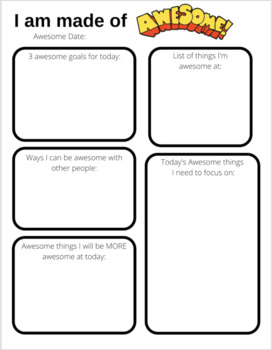 Preview of Social Emotional Learning Weekly Goal Activities
