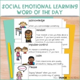 Social Emotional Learning Word of the Day SEL Curriculum f