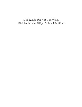 Preview of Social Emotional Learning Workbook