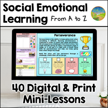 Preview of Social Emotional Learning Workbook & Google Slides Activities