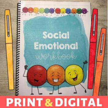 Preview of Social Emotional Learning Worksheets plus Digital Version