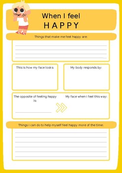 Social Emotional Learning Worksheet Emotion Series by Teaching with ...