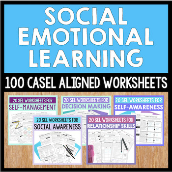 Preview of Social Emotional Learning Worksheets For Counseling & SEL Lessons And Groups
