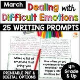 Social-Emotional Learning MARCH Writing Prompts: Dealing w