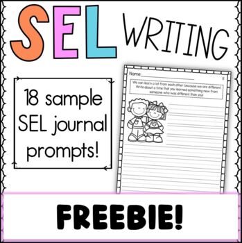 Preview of Social Emotional Learning Writing Prompts FREEBIE