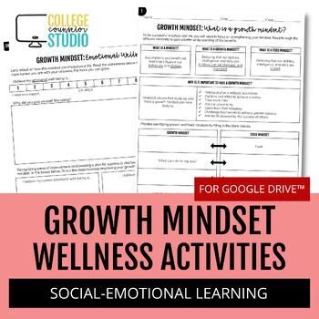 Preview of Social Emotional Learning for Growth Mindset Google Drive™