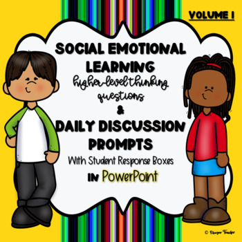 Preview of Social Emotional Learning prompts in PPT slides volume 1 character education