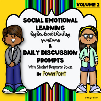 Preview of Social Emotional Learning prompts in PPT slides volume 2 character education