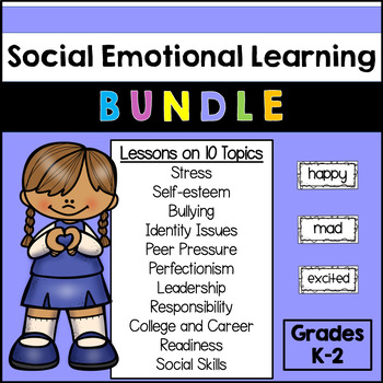 Preview of Social Emotional Learning Activities and Worksheet Bundle | 10 Topics