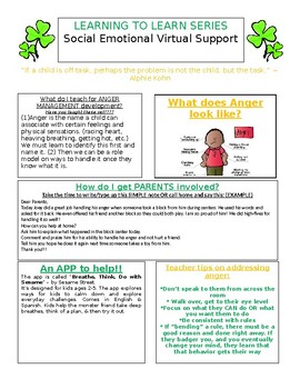 Preview of Social Emotional Newsletter for EC Teachers