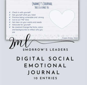 Preview of Social Emotional Online Journal (Free)
